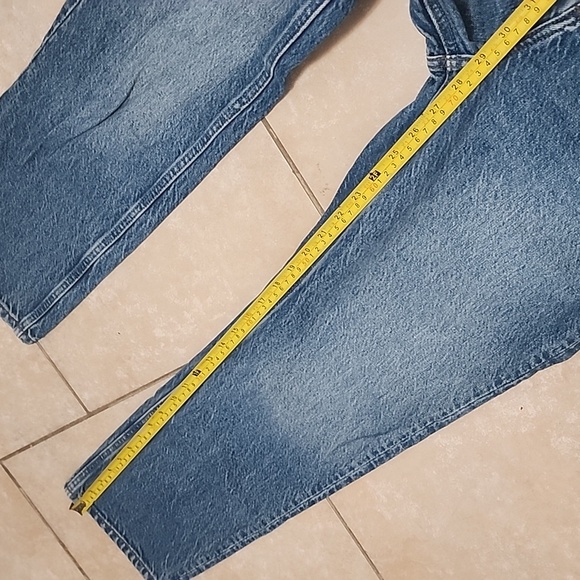 Reformation Cyntjia High-Waisted Belted Straight Blue Jeans Size 26 - Picture 10 of 15